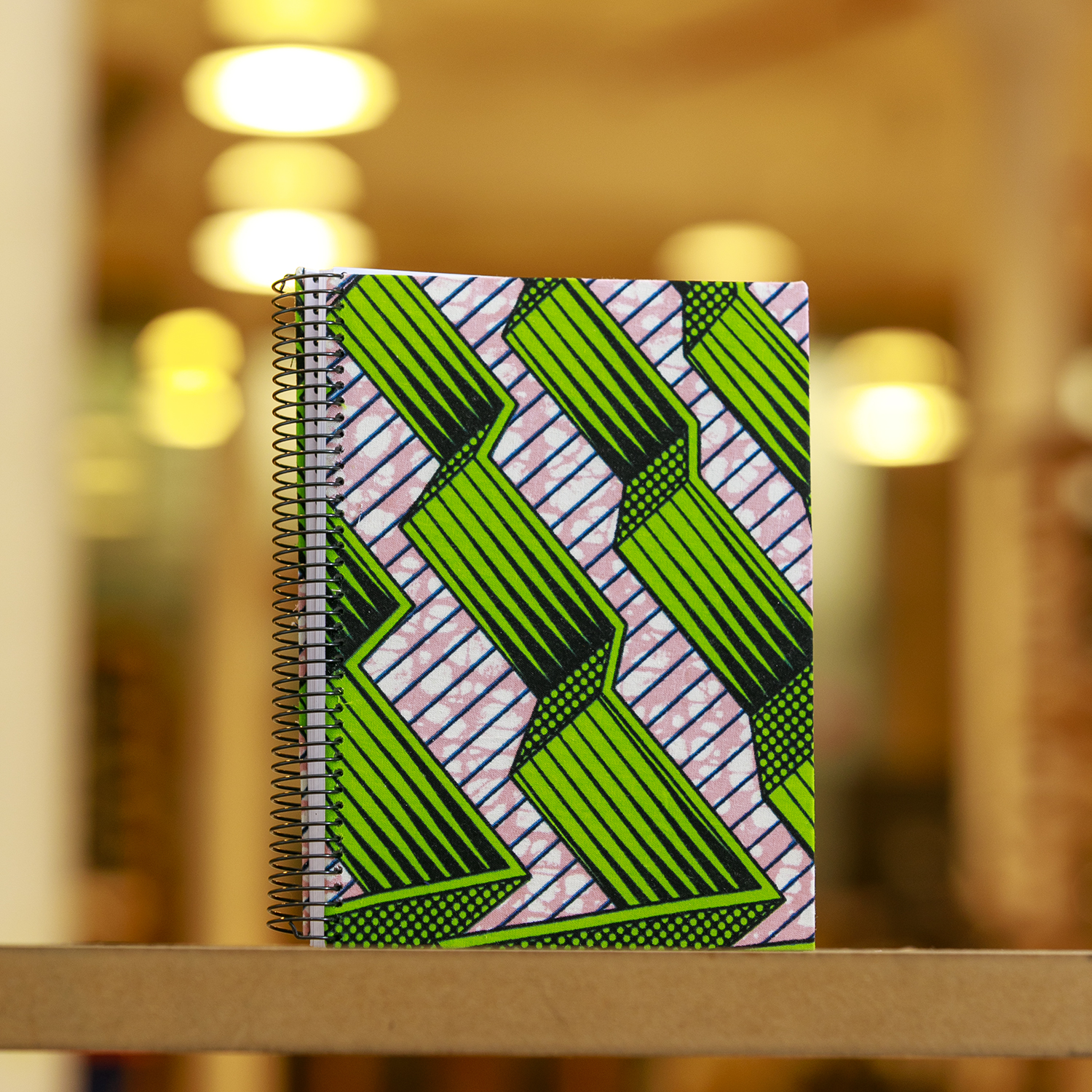 Green And Pink African Spiral Notebook A5 Arrels Fundaci 