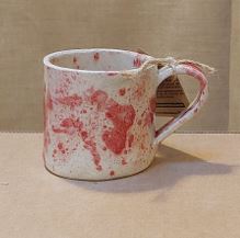 TASSA DE CERÀMICA JASPIADA VERMELLA