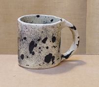 TASSA DE CERÀMICA JASPIADA NEGRA