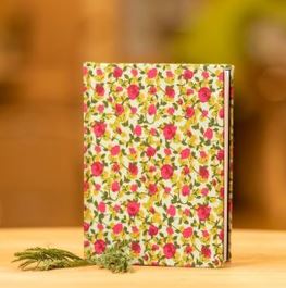Llibreta estampada amb flors enquadernada a mà (A6)
