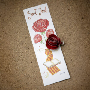 Rosa de lona amb punt de llibre